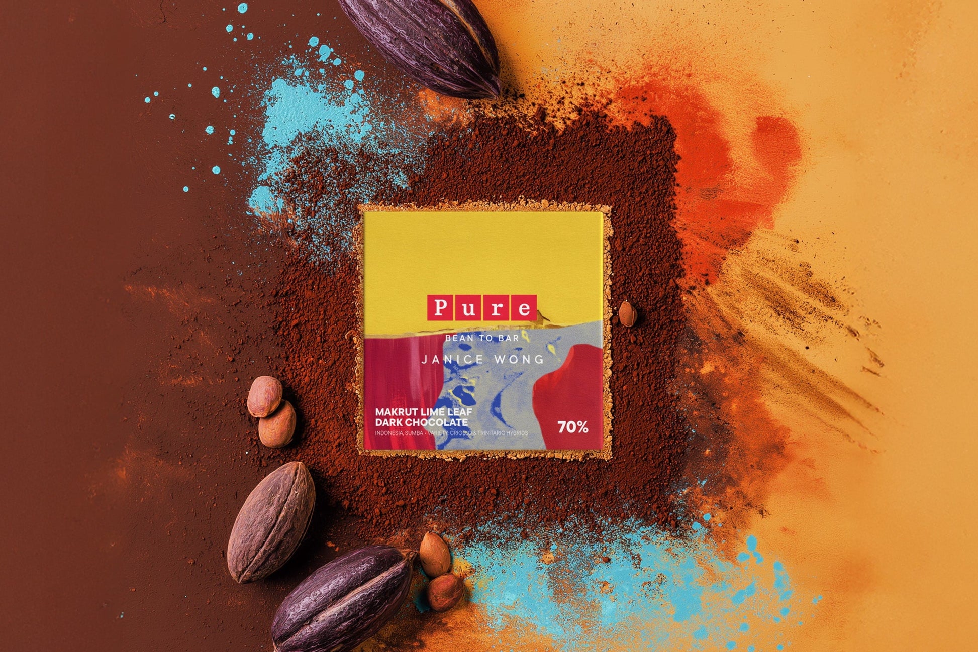 Janice Wong Makrut Dark Chocolate 70% Bean to Bar