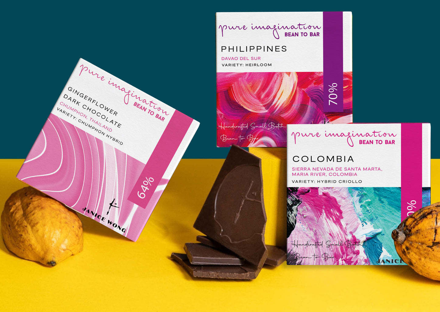 Pure Imagination Single Origin Chocolate Set of 3