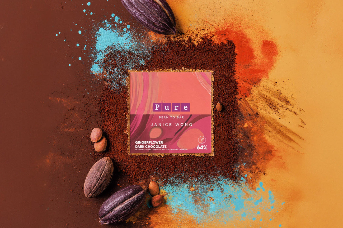 64% Indonesia Single Origin Gingerflower Dark Chocolate