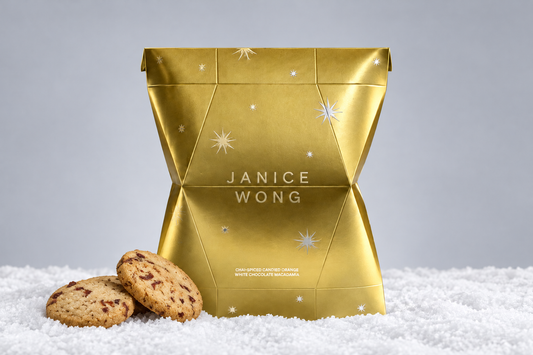 Chai Spiced Candied Orange White Chocolate Macadamia Cookies