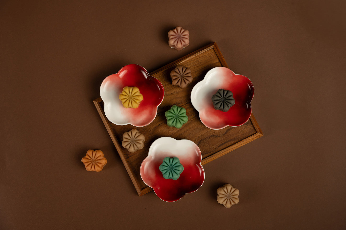 Baked Floral Mooncakes Tin of 4